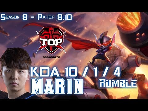 TOP MaRin RUMBLE vs SINGED Top - Patch 8.10 KR Ranked