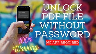 How to open a locked pdf without password? // Decrpt pdf without password // Unlock pdf // DarkE boy