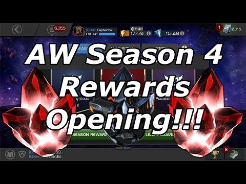 AW Season 4 Rewards opening + 2 Five Star Crystals!!! Marvel Contest of Champions