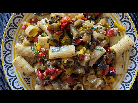 PASTA FREDDA CON VERDURE GRIGLIATE/GRILLED VEGGIES PASTA SALAD/PASTA FRIA Y VERDURA PARILLADA- LIGHT