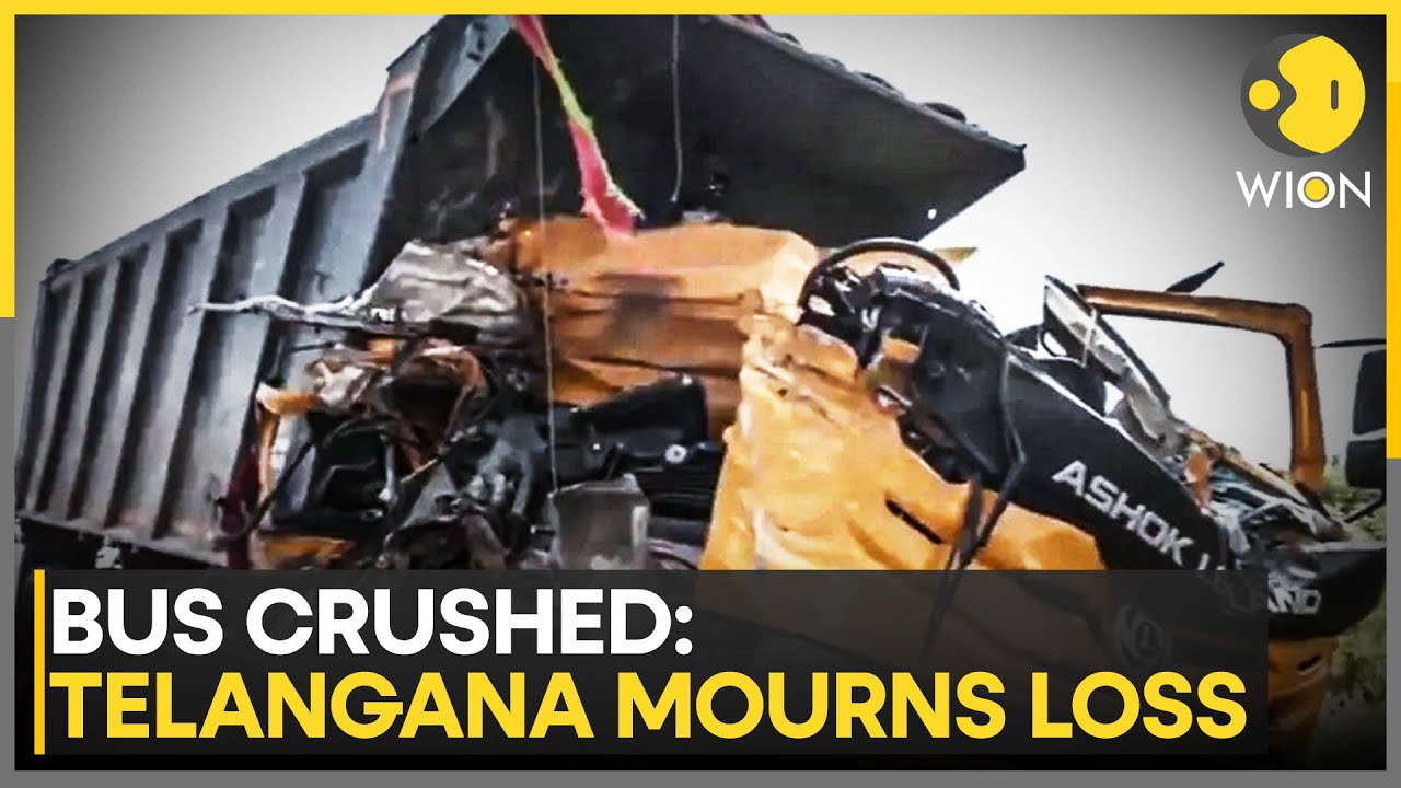 Telangana Crash: Tipper Truck Slams RTC Bus | At Least 25 Dead | WION