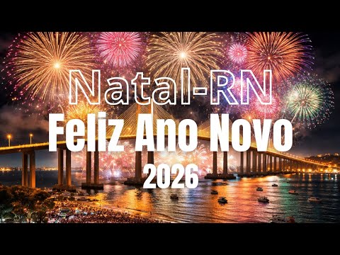 Queima de fogos na ponte Newton Navarro em Natal -RN 2026 #riograndedonorte #natalrn #reveillon