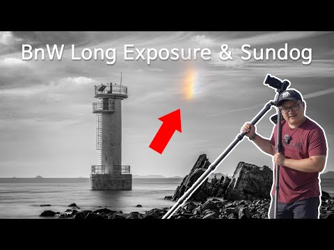 B&W Long Exposure Seascapes and a Stunning Sundog