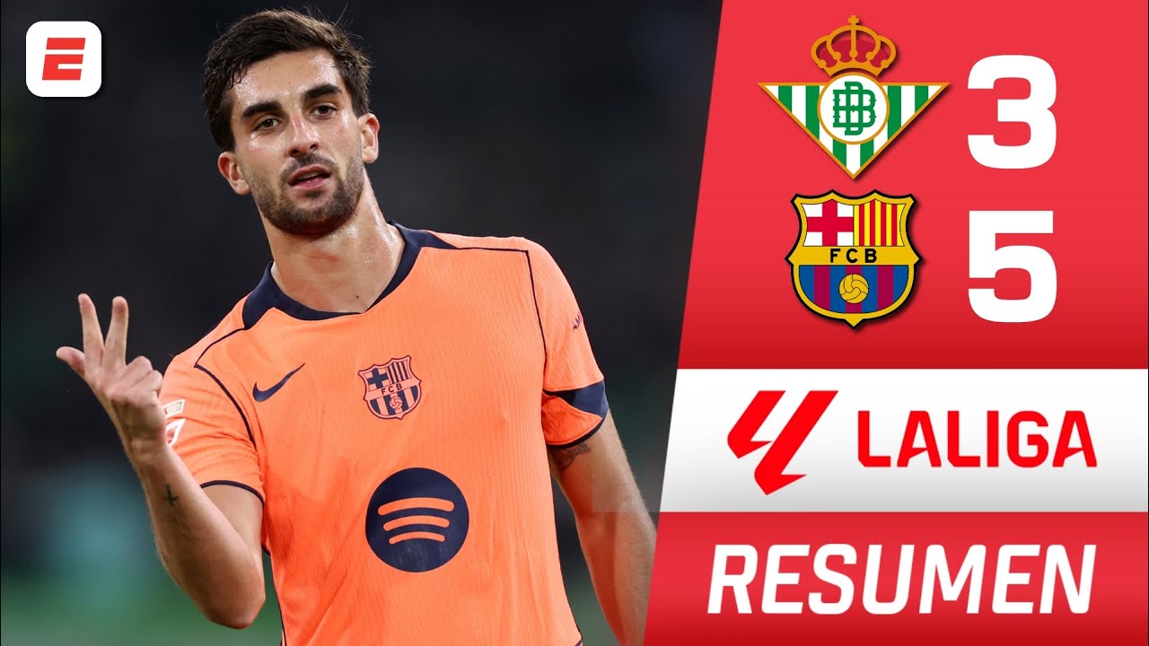 BARCELONA REMONTÓ y GANÓ vs BETIS en FIESTA DE GOLES. HAT TRICK DE FERRAN TORRES | Resumen | La Liga