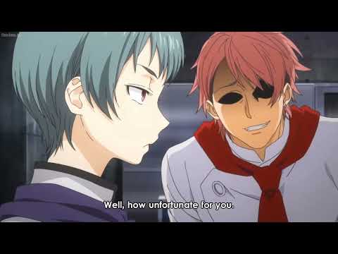 Souma and Tadokoro vs Shinomiya,Tadokoro Megumi's food touched Kojiro Shinomiya