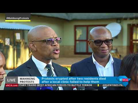 ANC spokesperson Pule Mabe briefs media on Mahikeng unrest