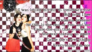 The Veronicas - Everything I&#39;m Not Lyrics HD