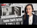 Writer reacts to Taylor Swift lyrics | The Tortured Poets Department #writerreacts