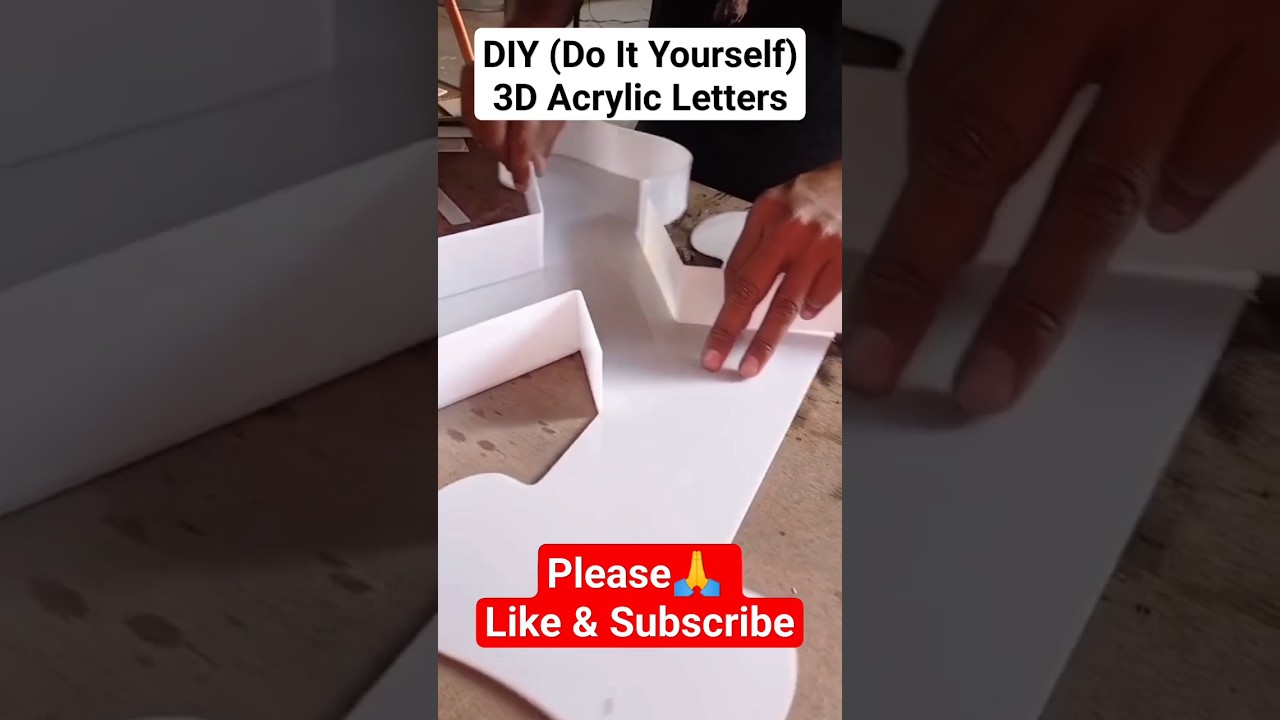 DIY (Do It Yourself) 3D Acrylic Letters. #diy #acrylic #3d #3dletters #3dsignage #sign #signage