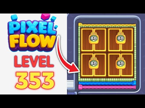 Pixel Flow Level 353 Walkthrough - Medium Difficulty Puzzle Solution