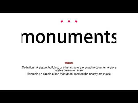 How to pronounce monuments - Vocab Today