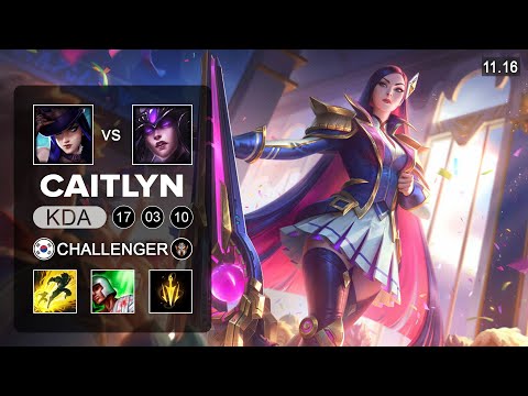 Deokdam Caitlyn ADC vs Syndra - KR Challenger Patch 11.16