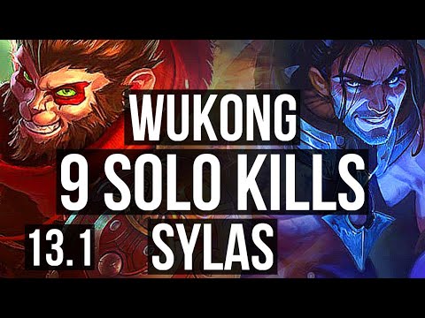 WUKONG vs SYLAS (MID) | Rank 7, 9 solo kills, Legendary, 27/8/17 | TR Challenger | 13.1