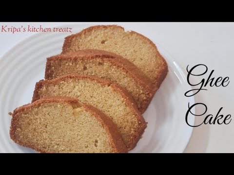 Ghee [ Clarified Butter ] Cake | Soft Ghee Cake | Tea Time Cake Recipe