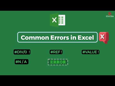 Common Errors in Excel
