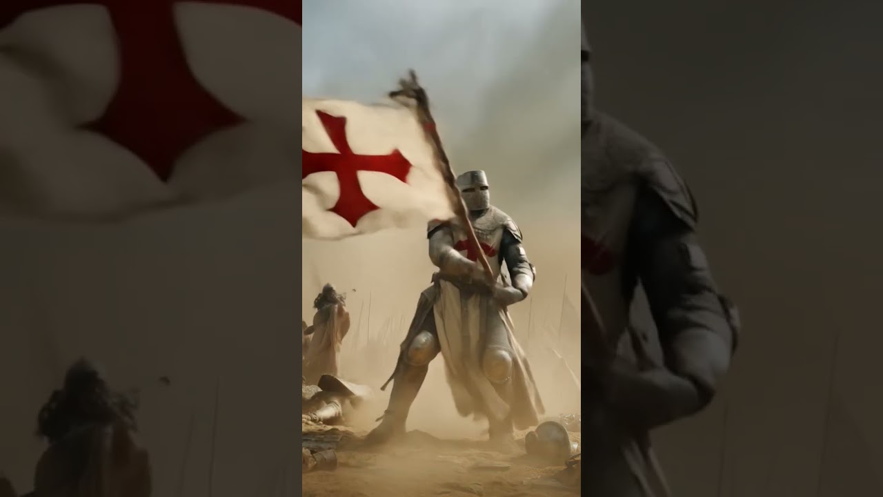One banner still stands!⚔️🛡️#shorts #templar #knight #medieval #aiart