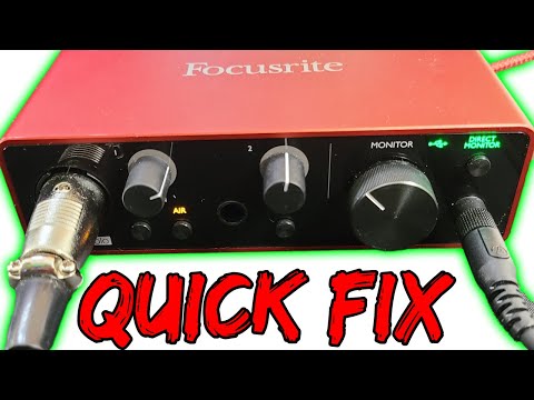 Focusrite How To Fix Audio Interface | Static, Distortion Headphone Playback, and Microphone