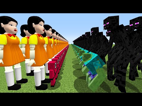 SQUİD GAME ORDUSU VS MUTANT CANAVAR ORDUSU 😱 - Minecraft
