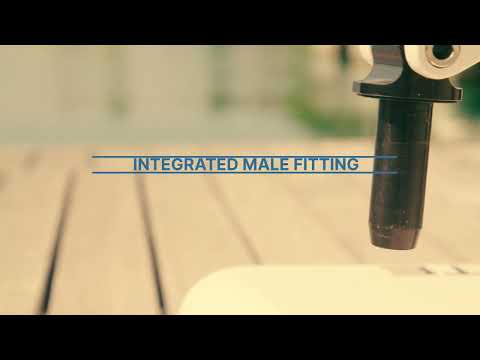 GS Composite - Integrated, acid free aluminum male deck fitting.