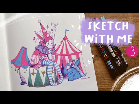 Sketchbook session 3 // UNI POSCA + BIC pens