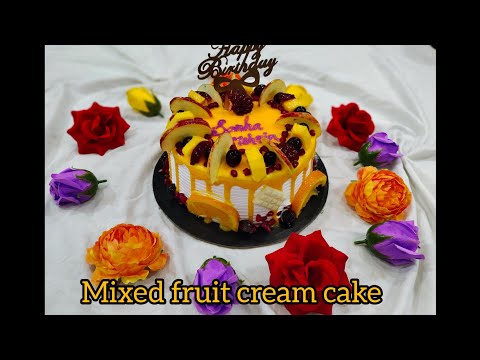 #one kg mixed fruits cake#mixed fruit cream cake#
