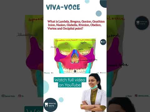 Know- lambda, bregma, gonion, gnathion, inion, nasion, glabella, rhinion, obelion @dentalmate