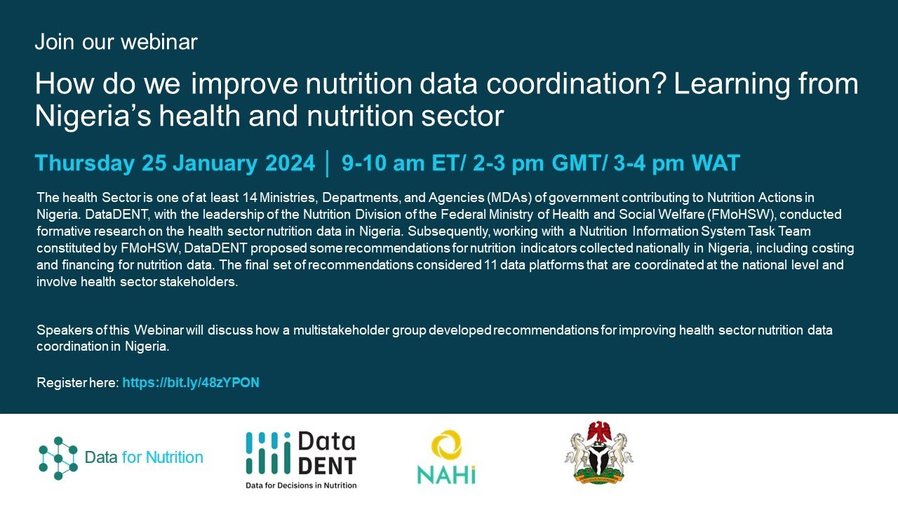How do we improve nutrition data coordination? Learning from Nigeria's health and nutrition sector