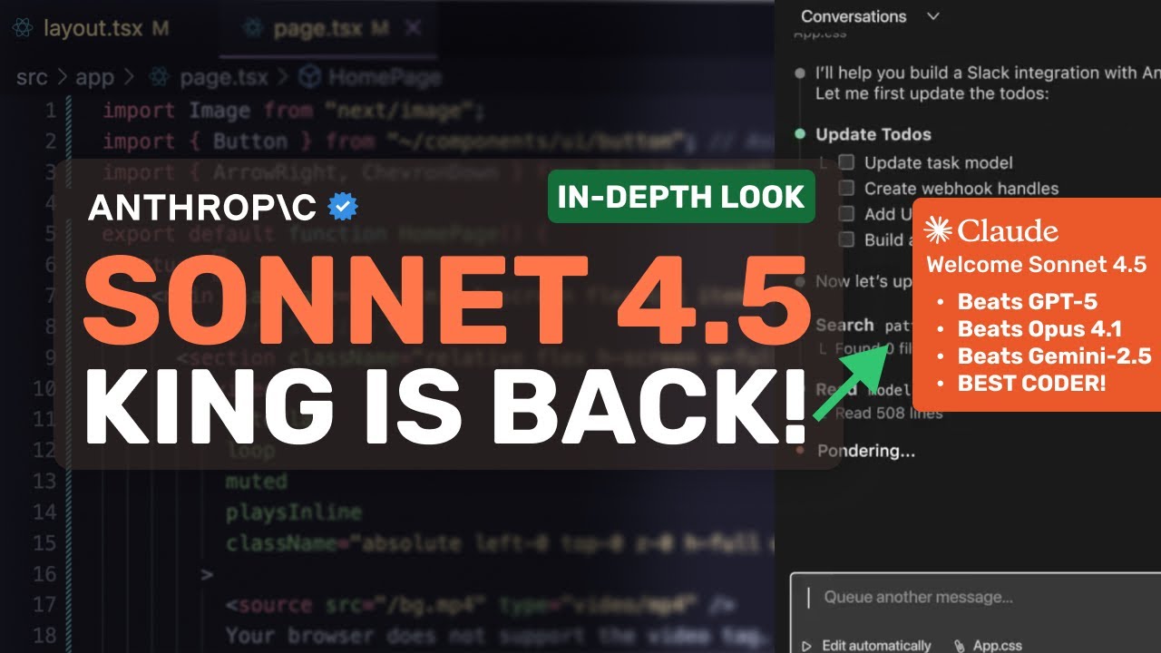 Claude Sonnet 4.5 (In-depth look): BEST AI CODER IN THE WORLD?! EVERYTHING YOU NEED TO KNOW!