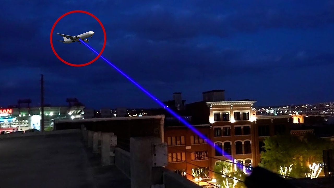 What happens if you point a laser at an aircraft?