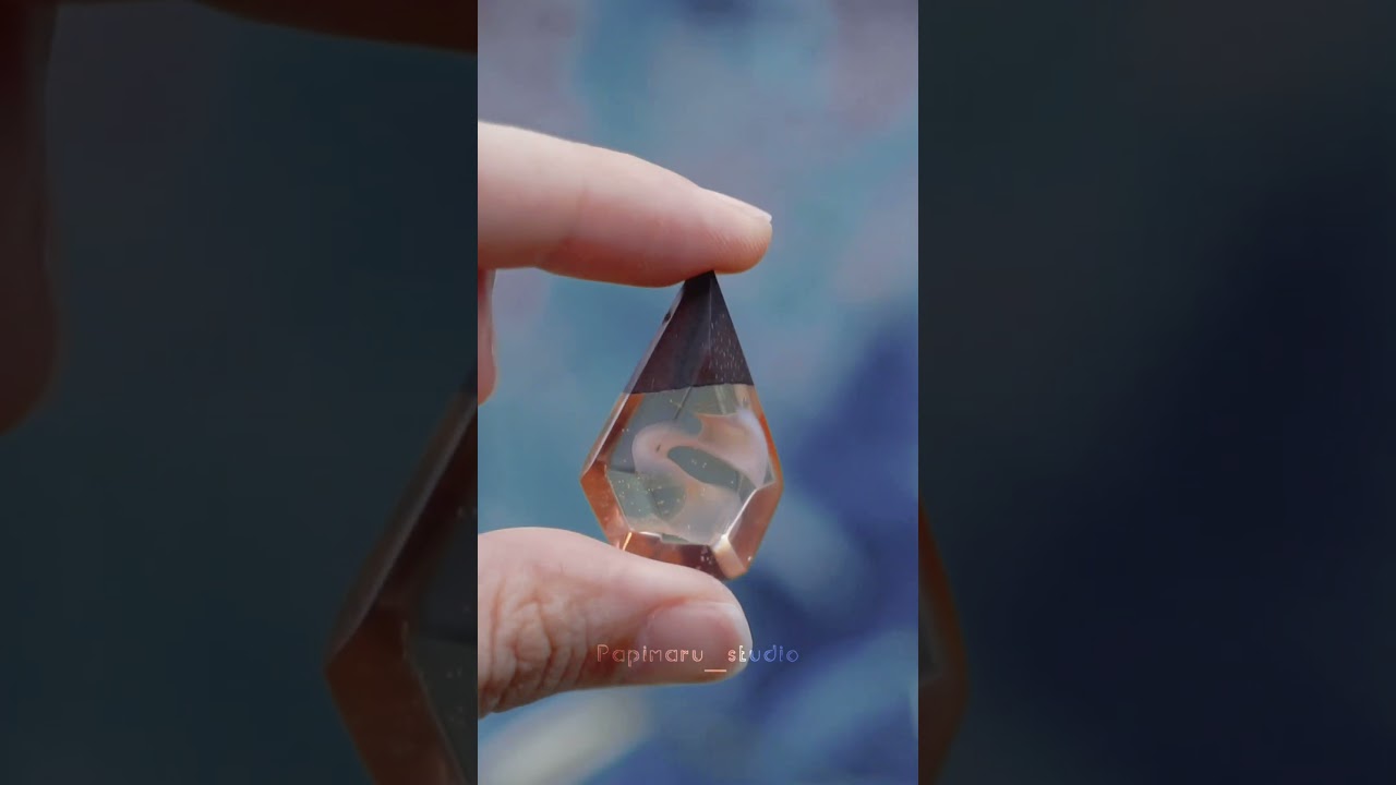 レジンで作るペンダント　#ウッドレジン #shorts