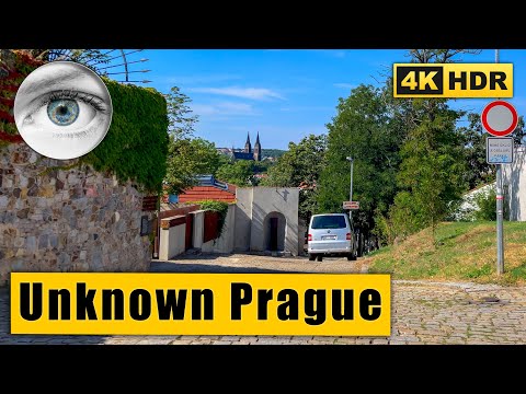 Unknown Prague Walking Tour: Albertov - Horská - Rašínovo nábřeží 🇨🇿 Сzech Republic 4k HDR ASMR