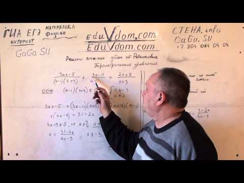 Параметрические уравнения. Пример 2. Параметры.