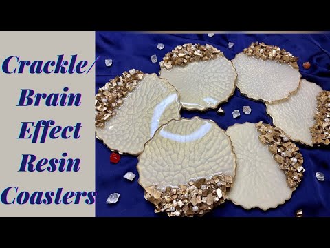 How to Make Resin Art Coasters | Crackle/ Brain Effect Resin Coasters