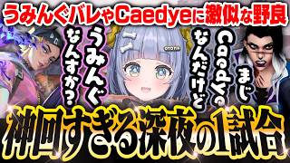 【神回】うみんぐバレやCaedyeに声が激似な野良と遭遇する夜乃くろむ【VALORANT】