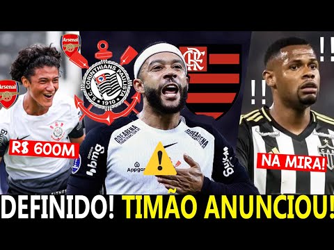 Memphis Depay out against Flamengo? Corinthians reveals! Arsenal wants our gem! Junior Santos in ...