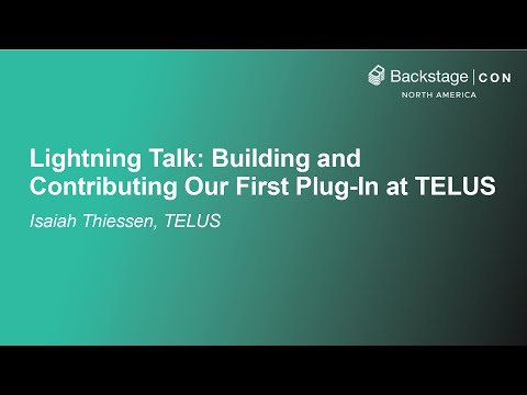 Lightning Talk: Building and Contributing Our First Plug-In at TELUS - Isaiah Thiessen, TELUS