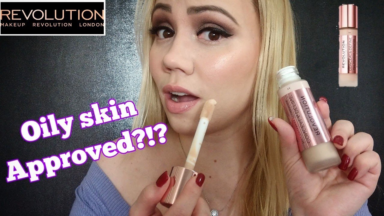 *Makeup Revolution* Conceal and define Foundation (F2) Review /Demo /Swatch 2019 (fair skin) Oily!
