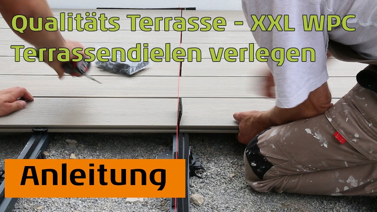 Terrazza di qualità - posa di tavole per decking XXL WPC di Planeo