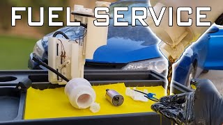 Watch this before Replacing Clogged Fuel filter and Fuel pump on Toyota Camry/ System too lean fix
