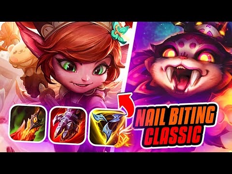 CRAZY STRESSFUL NAIL BITING CLASSIC VS POPPY TOP LANE!!! Season 14 Gnar Gameplay (League of Legends)