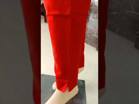 Solid colours ladies cotton flex pant