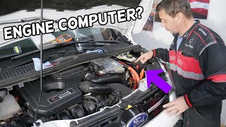 FORD C-MAX ENGINE COMPUTER ECU ECM LOCATION, WHERE IS ENGINE COMPUTER