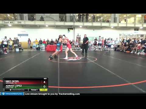 165 Lbs Round 2 (8 Team) - Niko DeZiel, Wisconsin Vs Adrian Lopez, Maryland 6505