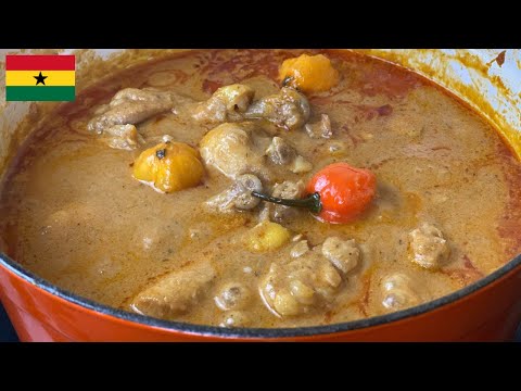 Chicken Peanut Butter Soup 🇬🇭 Ghana Style 🇬🇭   Chicken Groundnut Soup