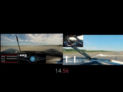 Koenigsegg Regera Vs Hennessey Venom F5 0-250 mph acceleration comparison