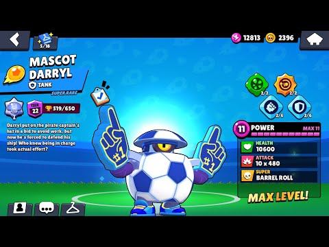 Gameplay with Darryl in Brawl Ball | Brawl Stars