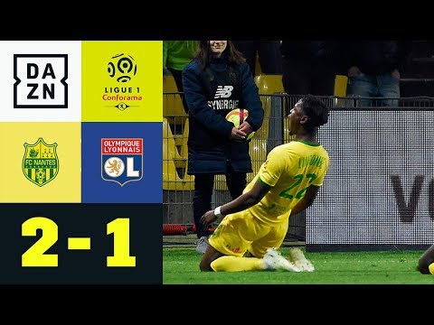 Anthony Limbombe mit Freistoßbombe: Nantes - Lyon 2:1 | Ligue 1 | Highlights | DAZN