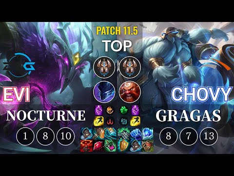 DFM Evi Nocturne vs HLE Chovy Gragas Top - KR Patch 11.5