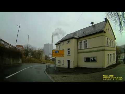 D: Blankenstein. Gem. Rosenthal am Rennsteig. Saale-Orla-Kreis. Fahrt durch den Ort. Feb. 2020