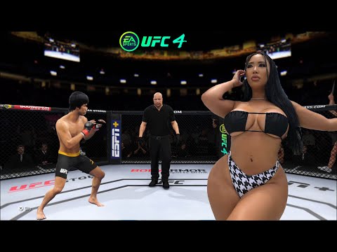 UFC4 Bruce Lee vs fat girl EA Sports UFC 4